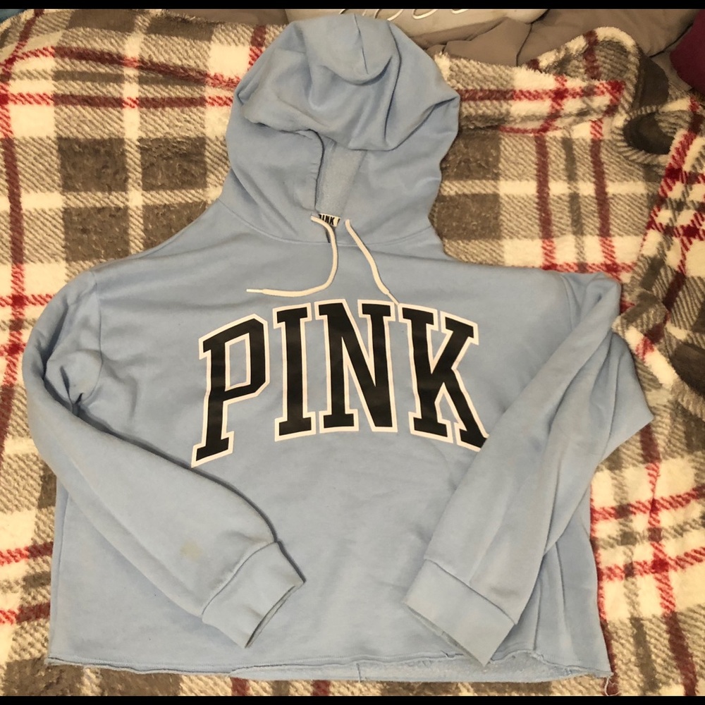 PINK VS cropped hoodie size large